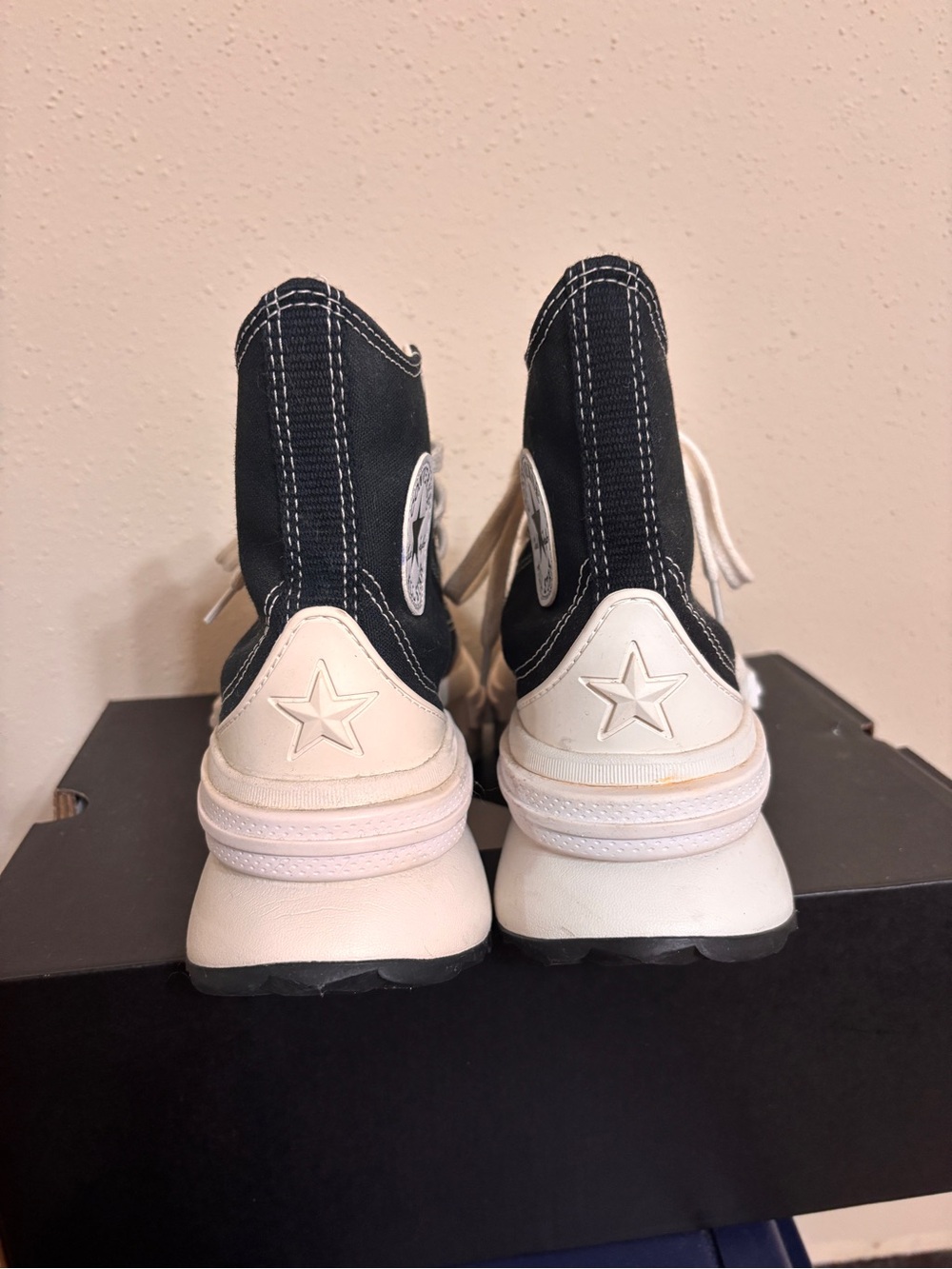 Converse Black and White High-Top Sneakers - Picture 3 of 5